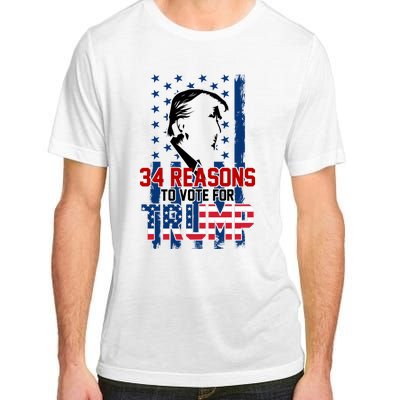 34 Reasons To Vote For Trump Adult ChromaSoft Performance T-Shirt