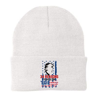 34 Reasons To Vote For Trump Knit Cap Winter Beanie