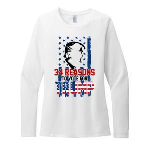 34 Reasons To Vote For Trump Womens CVC Long Sleeve Shirt