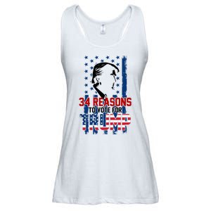 34 Reasons To Vote For Trump Ladies Essential Flowy Tank