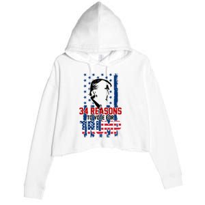 34 Reasons To Vote For Trump Crop Fleece Hoodie