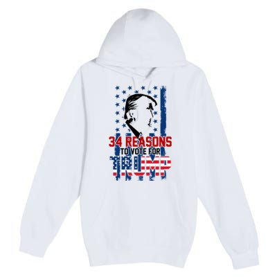 34 Reasons To Vote For Trump Premium Pullover Hoodie