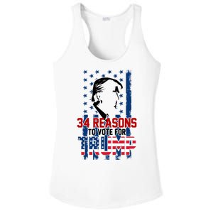 34 Reasons To Vote For Trump Ladies PosiCharge Competitor Racerback Tank