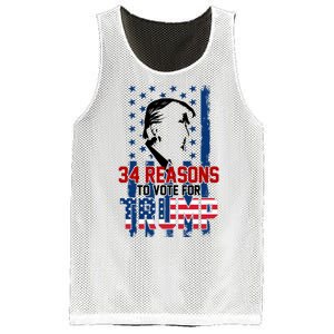 34 Reasons To Vote For Trump Mesh Reversible Basketball Jersey Tank