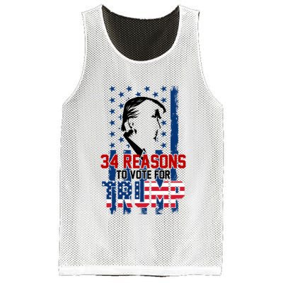 34 Reasons To Vote For Trump Mesh Reversible Basketball Jersey Tank