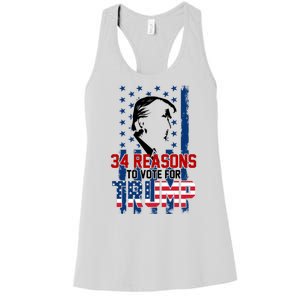 34 Reasons To Vote For Trump Women's Racerback Tank