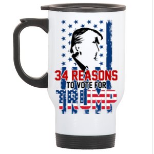 34 Reasons To Vote For Trump Stainless Steel Travel Mug