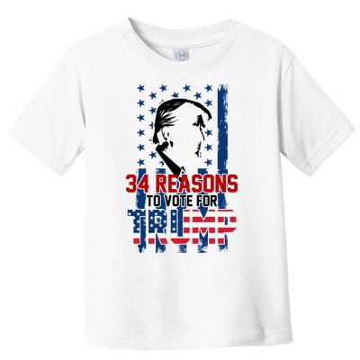 34 Reasons To Vote For Trump Toddler T-Shirt