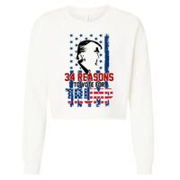 34 Reasons To Vote For Trump Cropped Pullover Crew