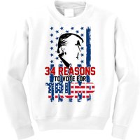 34 Reasons To Vote For Trump Kids Sweatshirt