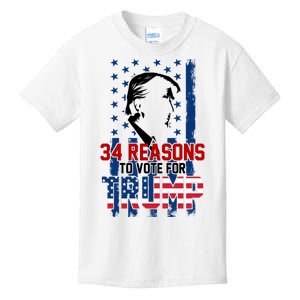 34 Reasons To Vote For Trump Kids T-Shirt