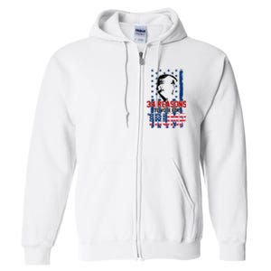 34 Reasons To Vote For Trump Full Zip Hoodie