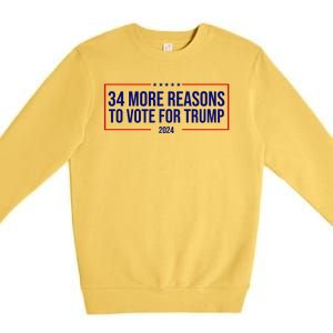 34 Reasons To Vote For Trump 2024 Election Premium Crewneck Sweatshirt