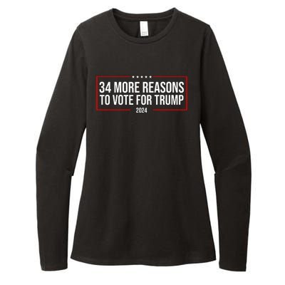 34 Reasons To Vote For Trump 2024 Election Womens CVC Long Sleeve Shirt