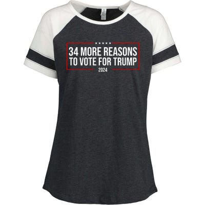 34 Reasons To Vote For Trump 2024 Election Enza Ladies Jersey Colorblock Tee