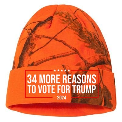 34 Reasons To Vote For Trump 2024 Election Kati Licensed 12" Camo Beanie