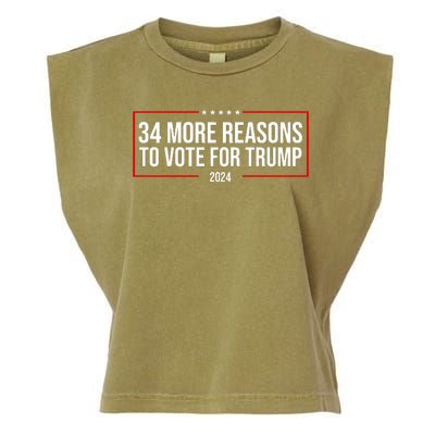 34 Reasons To Vote For Trump 2024 Election Garment-Dyed Women's Muscle Tee