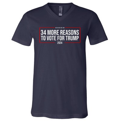 34 Reasons To Vote For Trump 2024 Election V-Neck T-Shirt