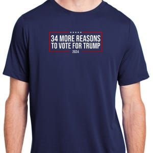 34 Reasons To Vote For Trump 2024 Election Adult ChromaSoft Performance T-Shirt