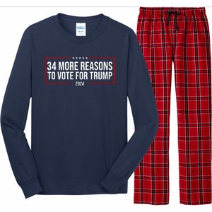 34 Reasons To Vote For Trump 2024 Election Long Sleeve Pajama Set