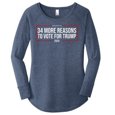 34 Reasons To Vote For Trump 2024 Election Women's Perfect Tri Tunic Long Sleeve Shirt