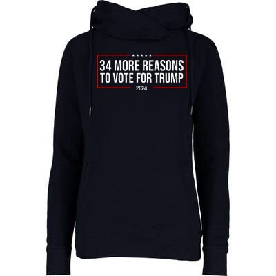 34 Reasons To Vote For Trump 2024 Election Womens Funnel Neck Pullover Hood