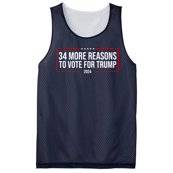 34 Reasons To Vote For Trump 2024 Election Mesh Reversible Basketball Jersey Tank