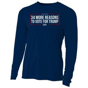 34 Reasons To Vote For Trump 2024 Election Cooling Performance Long Sleeve Crew