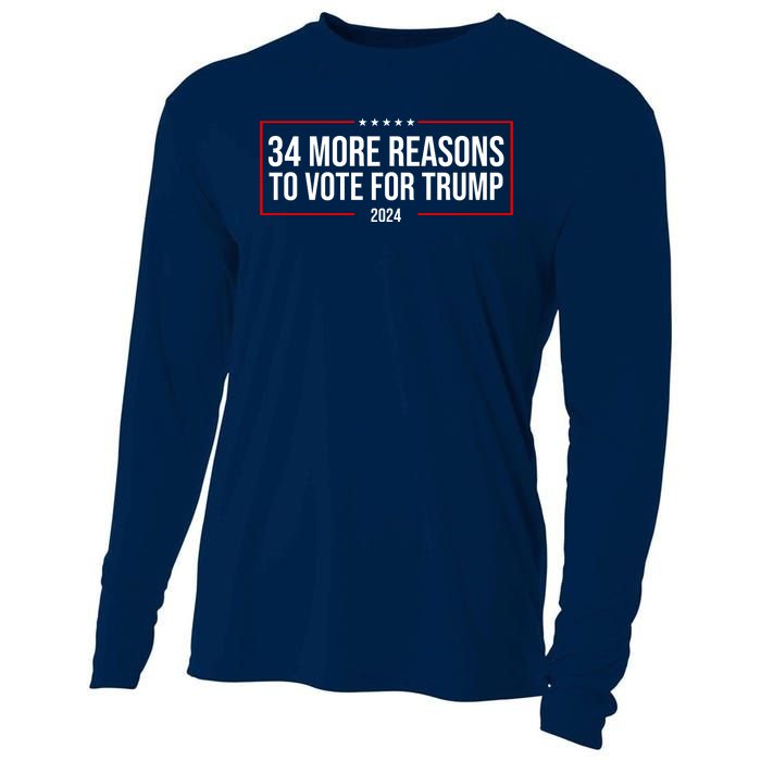 34 Reasons To Vote For Trump 2024 Election Cooling Performance Long Sleeve Crew