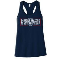 34 Reasons To Vote For Trump 2024 Election Women's Racerback Tank