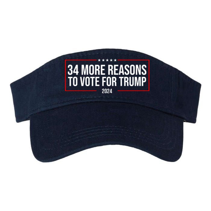 34 Reasons To Vote For Trump 2024 Election Valucap Bio-Washed Visor