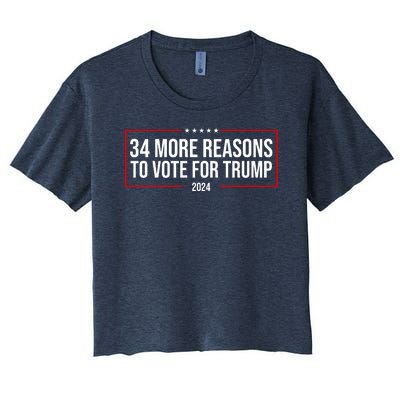 34 Reasons To Vote For Trump 2024 Election Women's Crop Top Tee