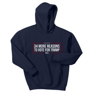 34 Reasons To Vote For Trump 2024 Election Kids Hoodie