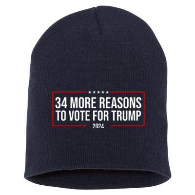 34 Reasons To Vote For Trump 2024 Election Short Acrylic Beanie