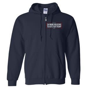 34 Reasons To Vote For Trump 2024 Election Full Zip Hoodie