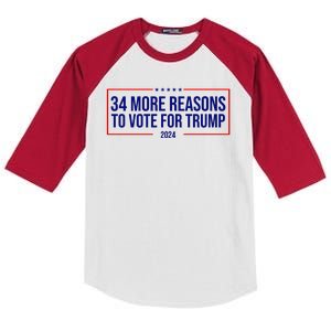 34 Reasons To Vote For Trump 2024 Election Kids Colorblock Raglan Jersey