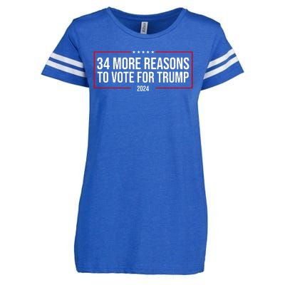 34 Reasons To Vote For Trump 2024 Election Enza Ladies Jersey Football T-Shirt