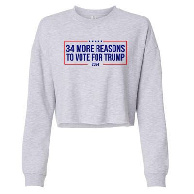 34 Reasons To Vote For Trump 2024 Election Cropped Pullover Crew