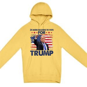 34 Reasons To Vote Convicted Felon 2024 Premium Pullover Hoodie