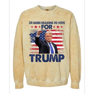 34 Reasons To Vote Convicted Felon 2024 Colorblast Crewneck Sweatshirt