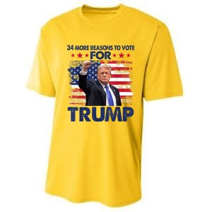 34 Reasons To Vote Convicted Felon 2024 Performance Sprint T-Shirt