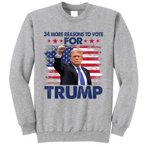 34 Reasons To Vote Convicted Felon 2024 Sweatshirt