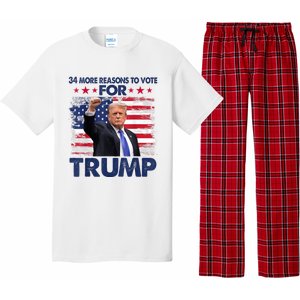 34 Reasons To Vote Convicted Felon 2024 Pajama Set