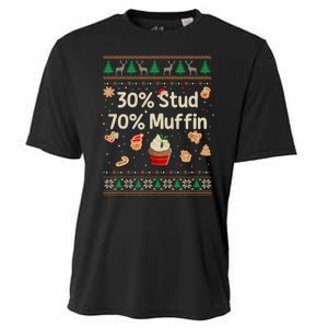 30 Stud 70 Muffin Ugly Christmas Funny Xmas Pajamas Cooling Performance Crew T-Shirt