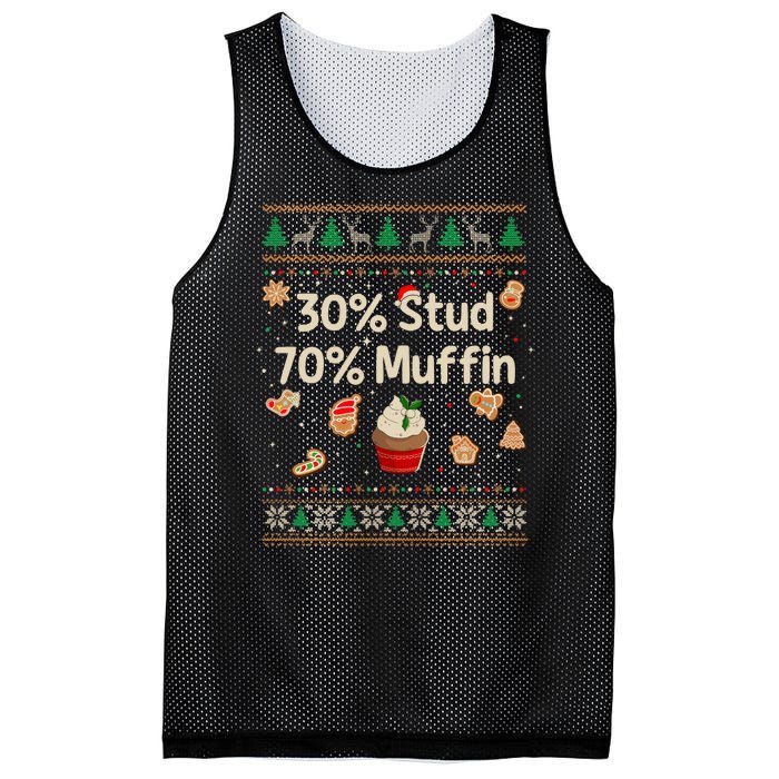 30 Stud 70 Muffin Ugly Christmas Funny Xmas Pajamas Mesh Reversible Basketball Jersey Tank