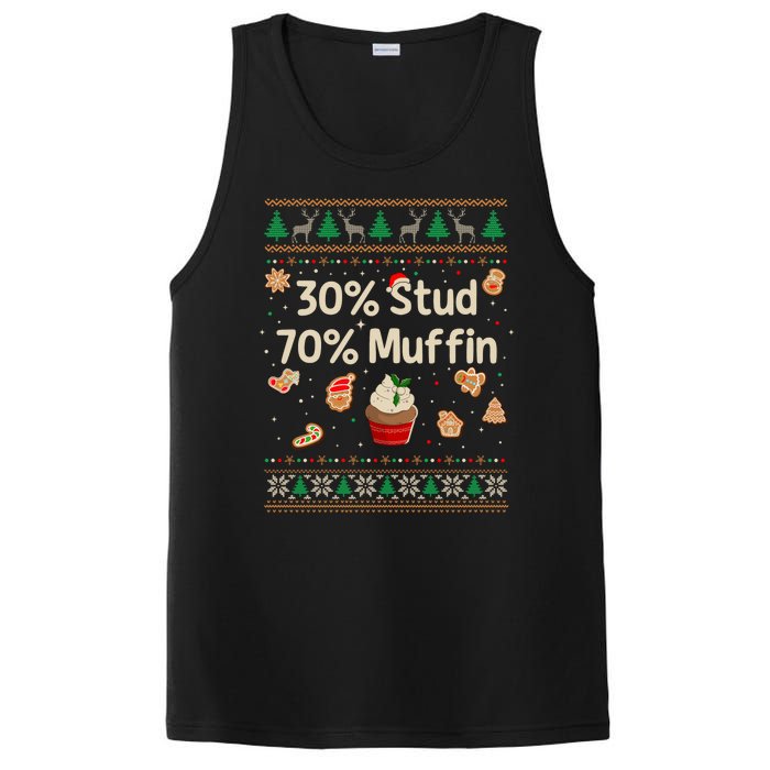 30 Stud 70 Muffin Ugly Christmas Funny Xmas Pajamas PosiCharge Competitor Tank