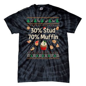 30 Stud 70 Muffin Ugly Christmas Funny Xmas Pajamas Tie-Dye T-Shirt