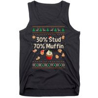 30 Stud 70 Muffin Ugly Christmas Funny Xmas Pajamas Tank Top