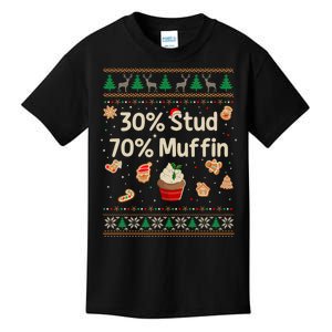 30 Stud 70 Muffin Ugly Christmas Funny Xmas Pajamas Kids T-Shirt