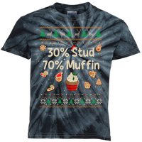 30 Stud 70 Muffin Ugly Christmas Funny Xmas Pajamas Kids Tie-Dye T-Shirt